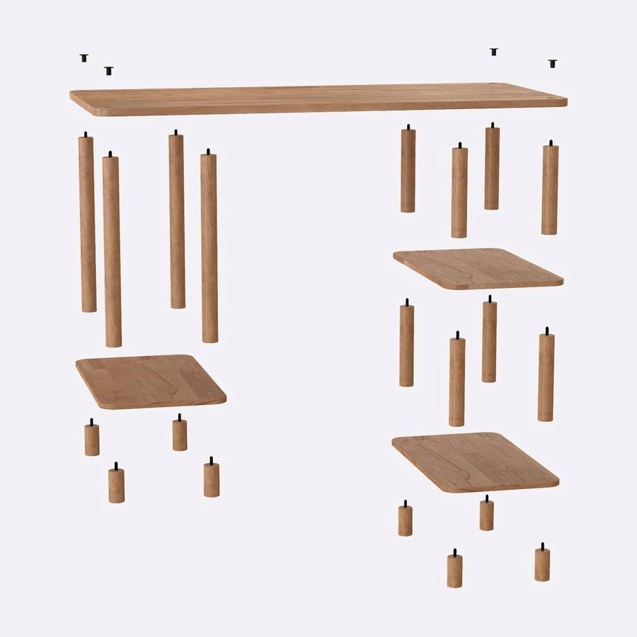 Porter Solid Beech Wood Computer Desk | Modern Gaming Desk Demontha