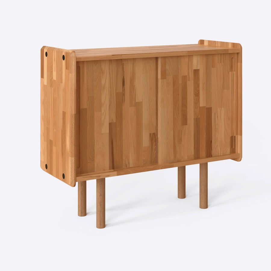 Compton Solid Beech Wood High Buffet | Modern Storage Sideboard Demontha