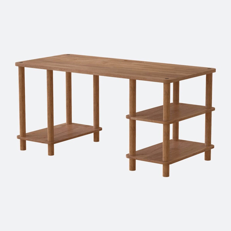 Porter Solid Beech Wood Computer Desk | Modern Gaming Desk Demontha