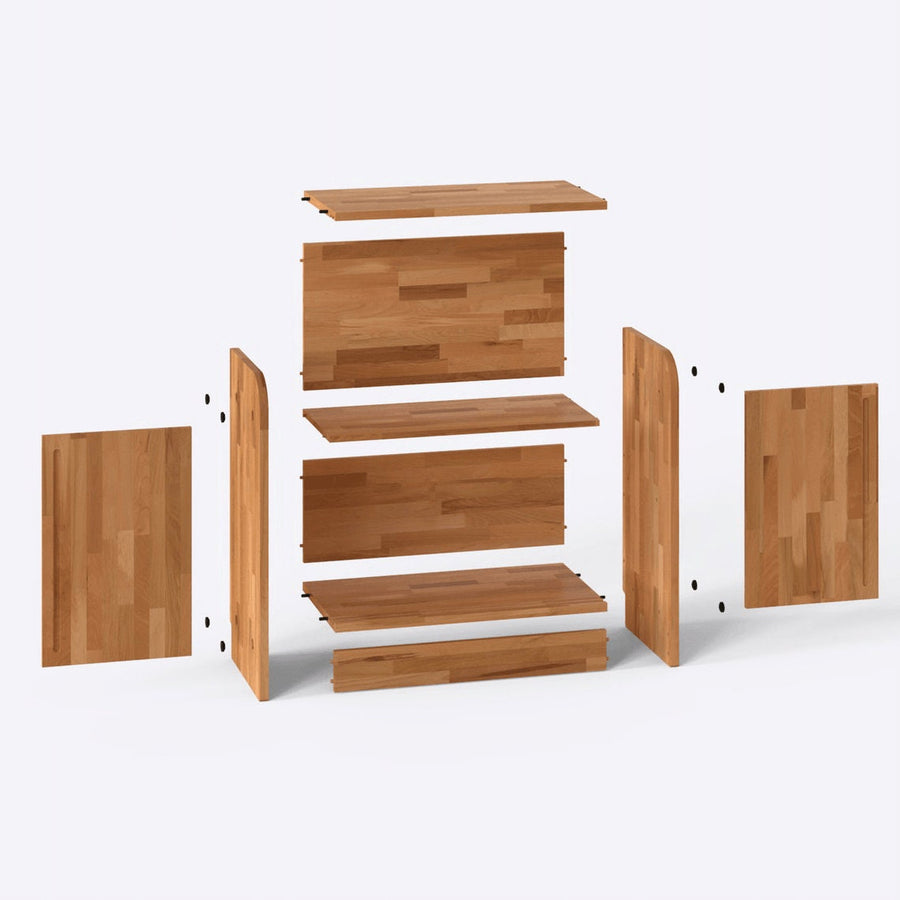 Compton Solid Beech Wood Buffet | Modern Storage Sideboard Demontha