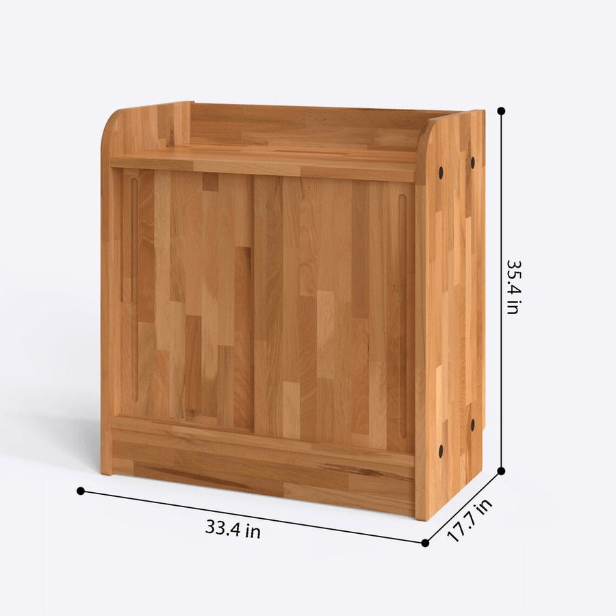 Compton Solid Beech Wood Buffet | Modern Storage Sideboard Demontha