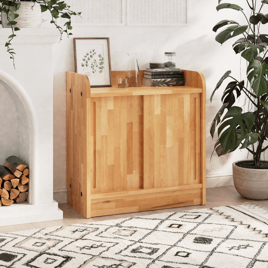 Compton Solid Beech Wood Buffet | Modern Storage Sideboard Demontha