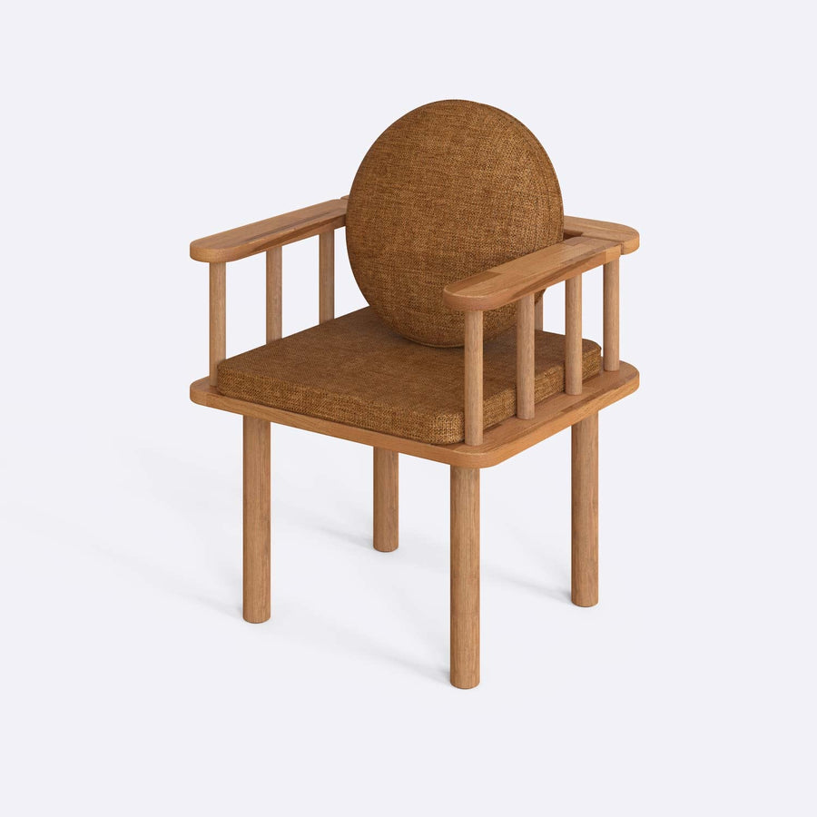 Brooklyn Solid Beech Wood Chair | Modern Upholstered Dining Chair Demontha
