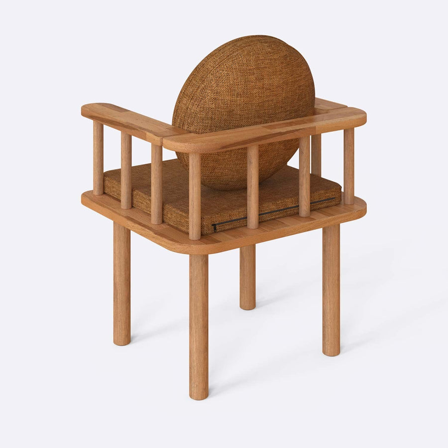 Brooklyn Solid Beech Wood Chair | Modern Upholstered Dining Chair Demontha