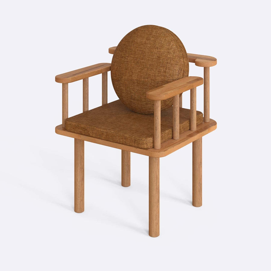 Manhattan Solid Beech Wood Chair | Modern Upholstered Dining Chair Demontha