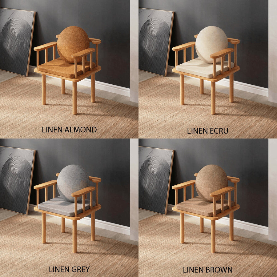 Manhattan Solid Beech Wood Chair | Modern Upholstered Dining Chair Demontha