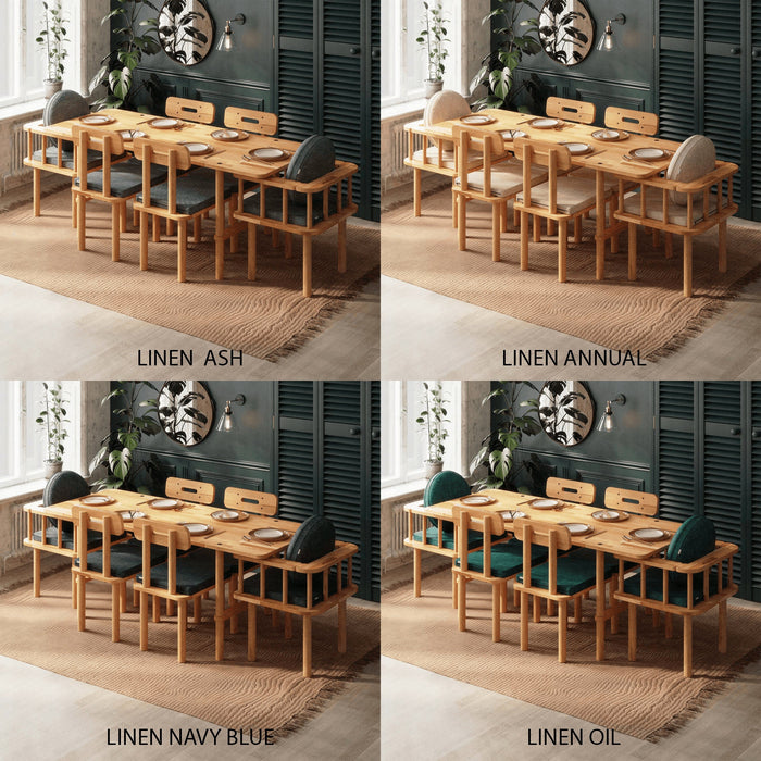 Beverly Hills Dining Table Set for 6 Chairs