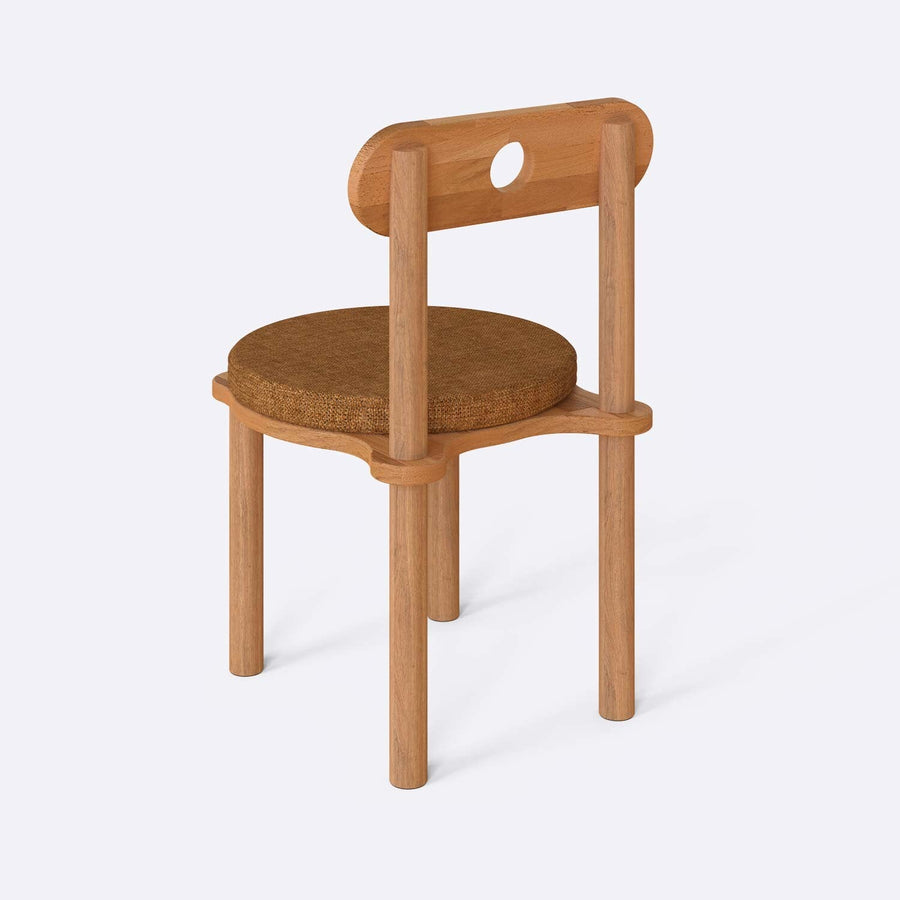 Beverly Hills Solid Beech Wood Dining Chair | Modern Upholstered Side Chair Demontha