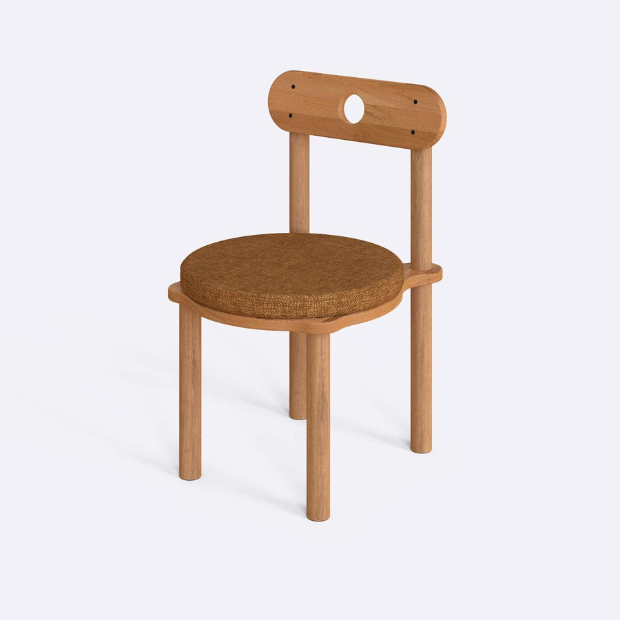 Beverly Hills Solid Beech Wood Dining Chair | Modern Upholstered Side Chair Demontha
