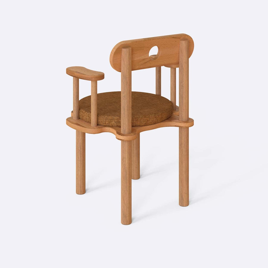 Beverly Hills Solid Beech Wood Chair | Modern Upholstered Dining Chair Demontha