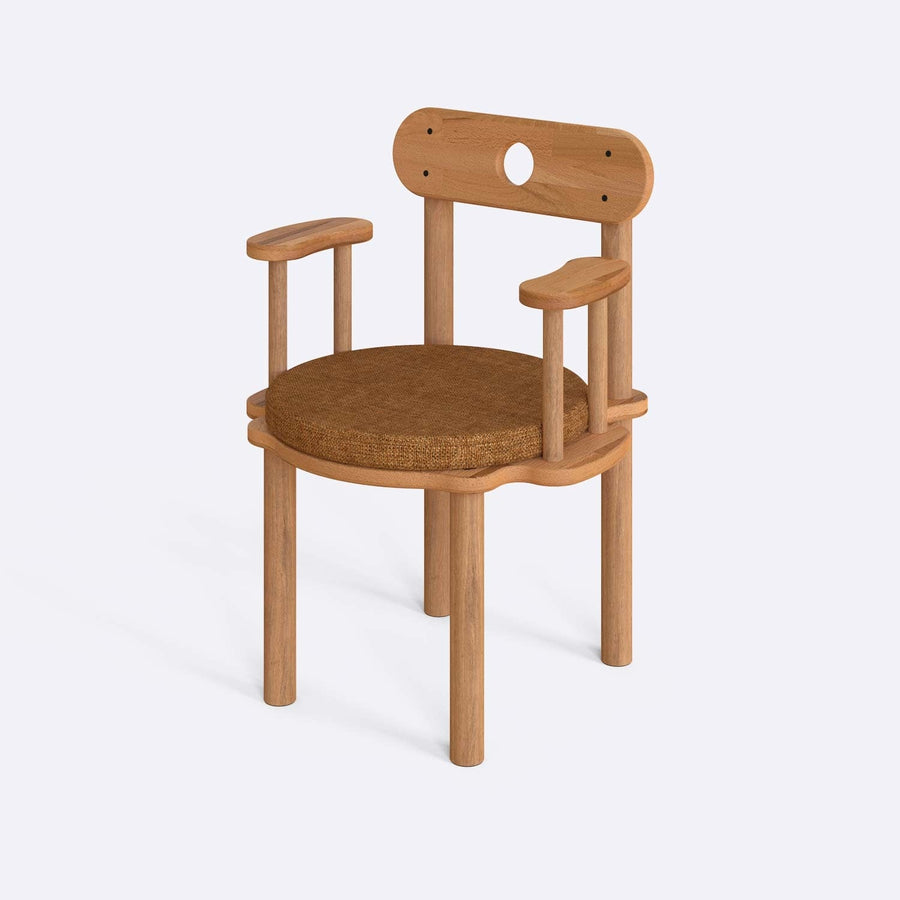 Beverly Hills Solid Beech Wood Chair | Modern Upholstered Dining Chair Demontha