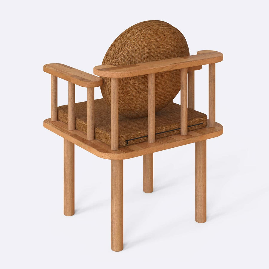 Manhattan Solid Beech Wood Chair | Modern Upholstered Dining Chair Demontha