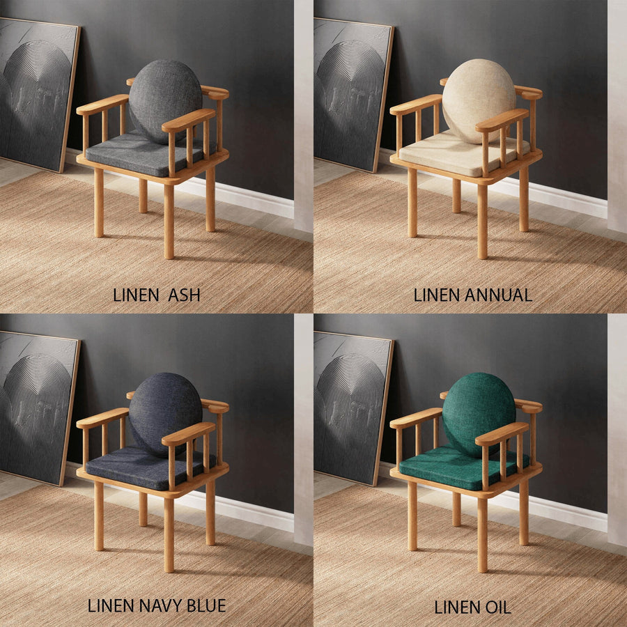 Manhattan Solid Beech Wood Chair | Modern Upholstered Dining Chair Demontha