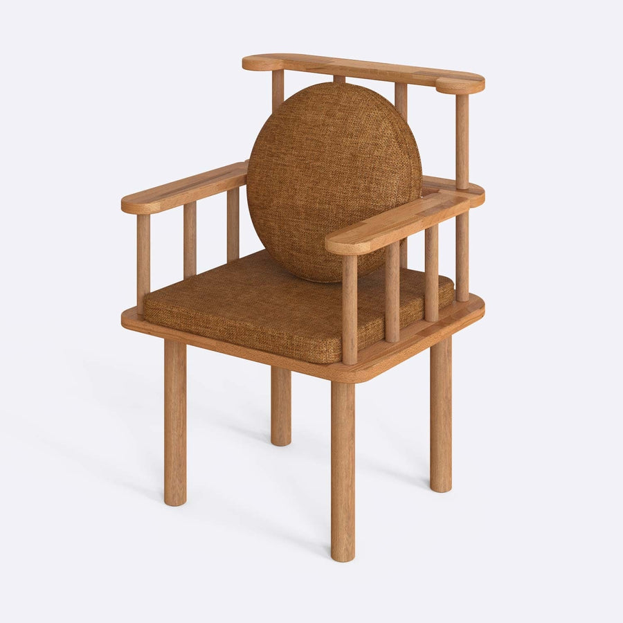 Queens Solid Beech Wood Chair | Modern Upholstered Dining Chair Demontha