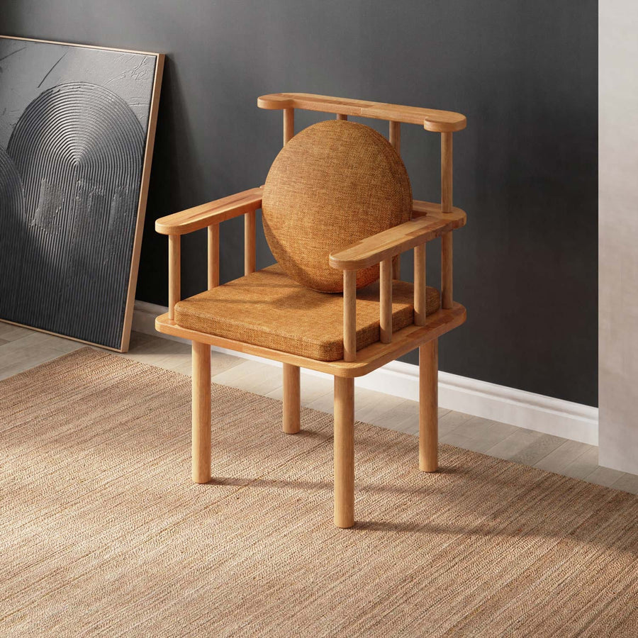 Queens Solid Beech Wood Chair | Modern Upholstered Dining Chair Demontha