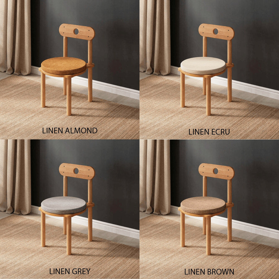 Beverly Hills Solid Beech Wood Dining Chair | Modern Upholstered Side Chair Demontha