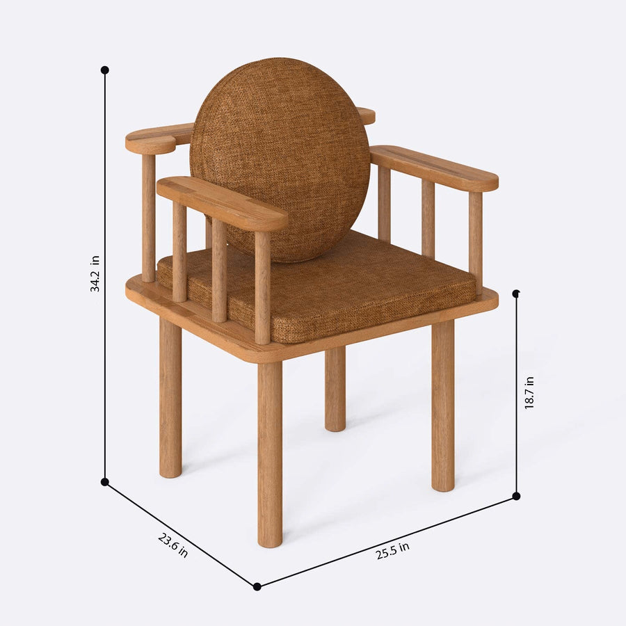Manhattan Solid Beech Wood Chair | Modern Upholstered Dining Chair Demontha