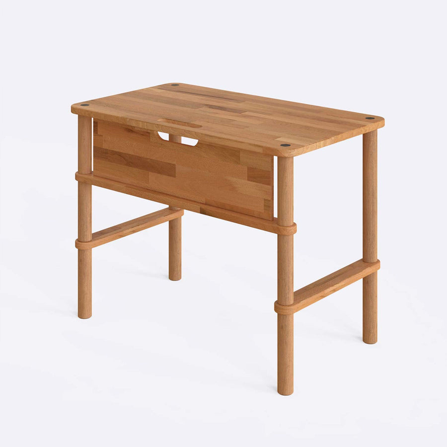 Clark Solid Beech Wood Desk | Minimalist Modern Study Desk Demontha