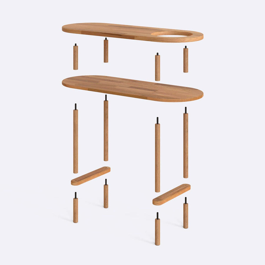 Malibu Solid Beech Wood Console Table | Modern Minimalist Console Demontha
