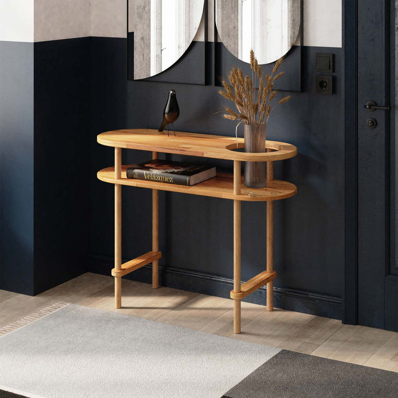 Malibu Beech Wood Console Table