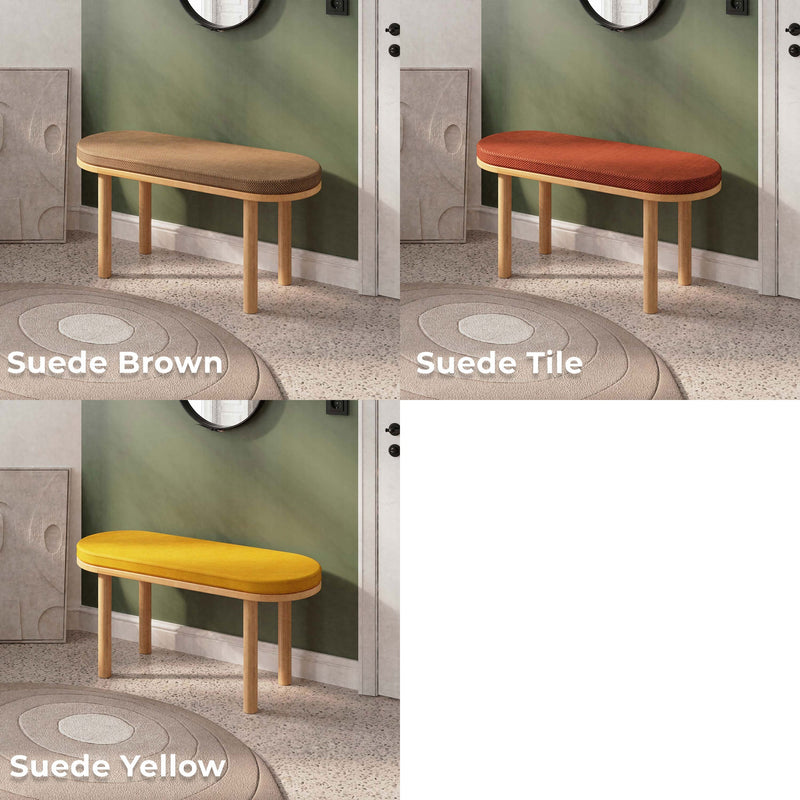 Soho Wood & Linen Bench