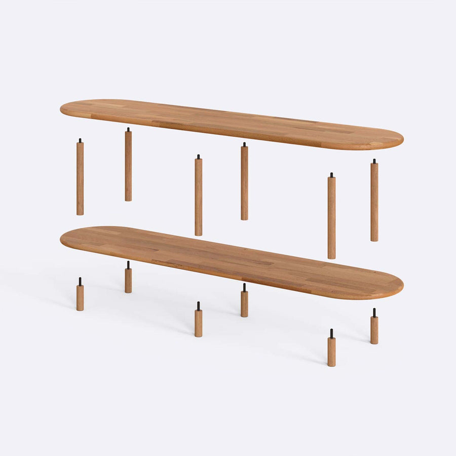 Malibu Solid Beech Wood TV Unit | Modern Low Profile Media Console Demontha