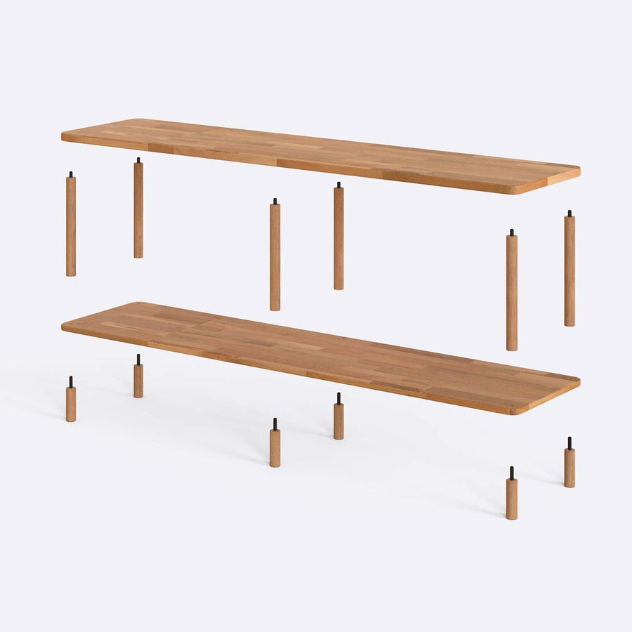 Queens Solid Beech Wood TV Unit | Modern Low Profile Media Console Demontha