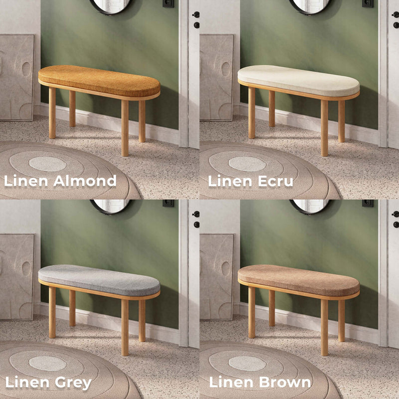 Soho Wood & Linen Bench