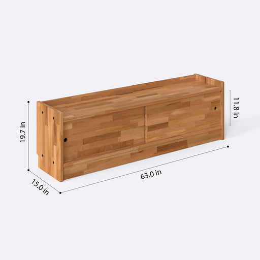 Clark Solid Beech Wood TV Unit Cabinet | Modern Media Console Demontha