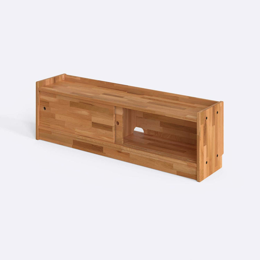 Clark Solid Beech Wood TV Unit Cabinet | Modern Media Console Demontha