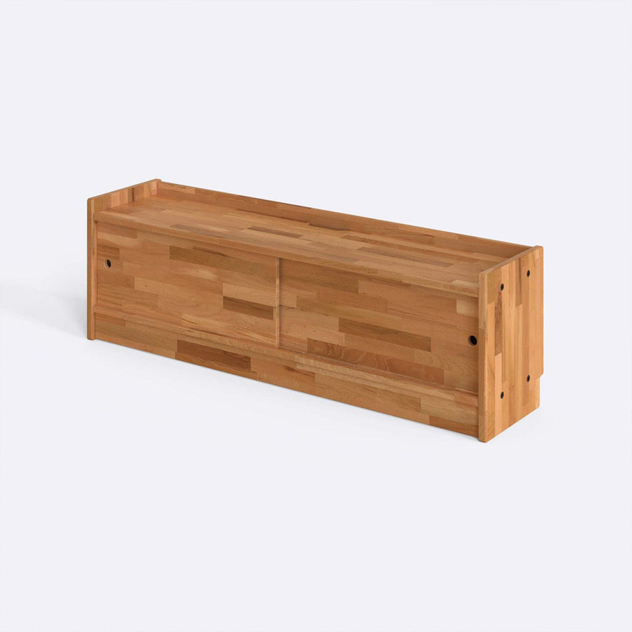 Clark Solid Beech Wood TV Unit Cabinet | Modern Media Console Demontha