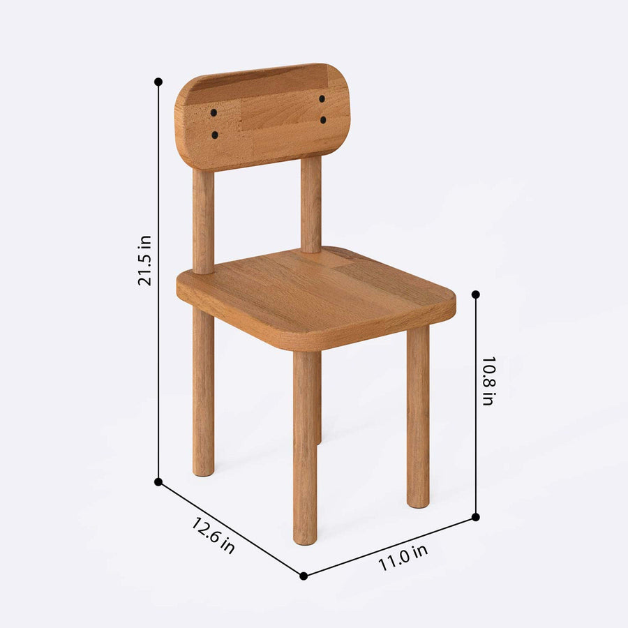 Rio Solid Beech Wood Kids Table and Chair Set | Wooden Play Table Demontha