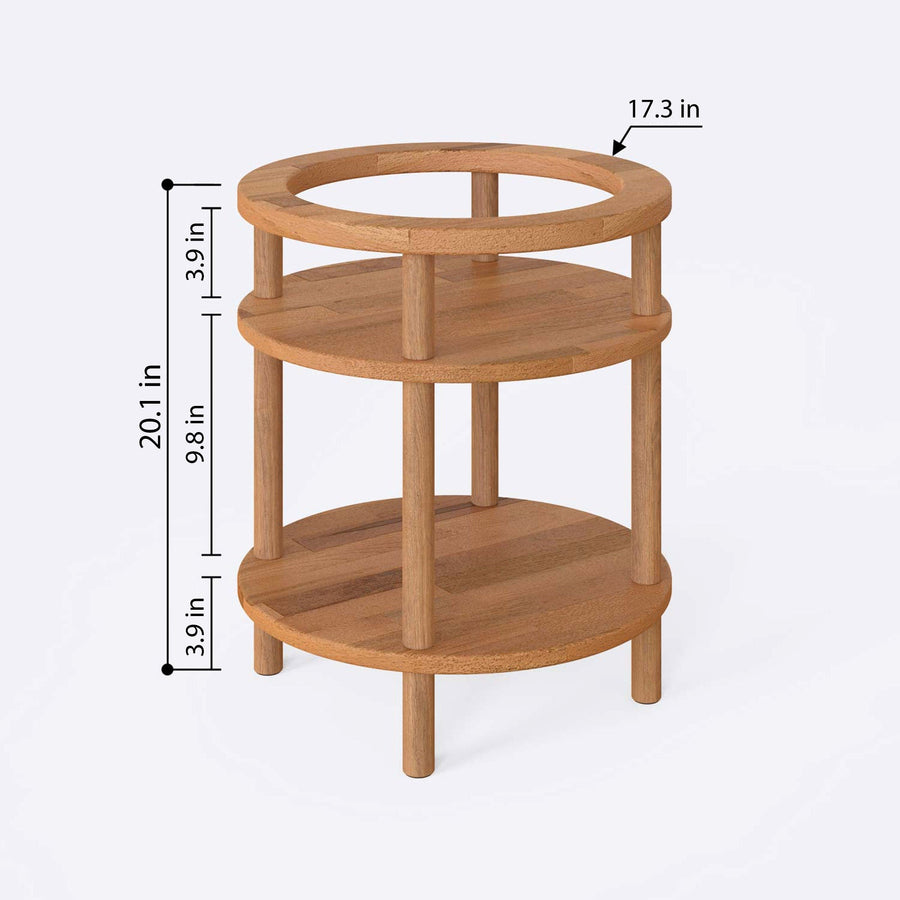 Soho Round Beech Nightstand Demontha