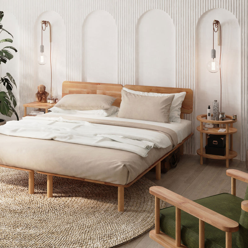 Soho Round Beech Nightstand