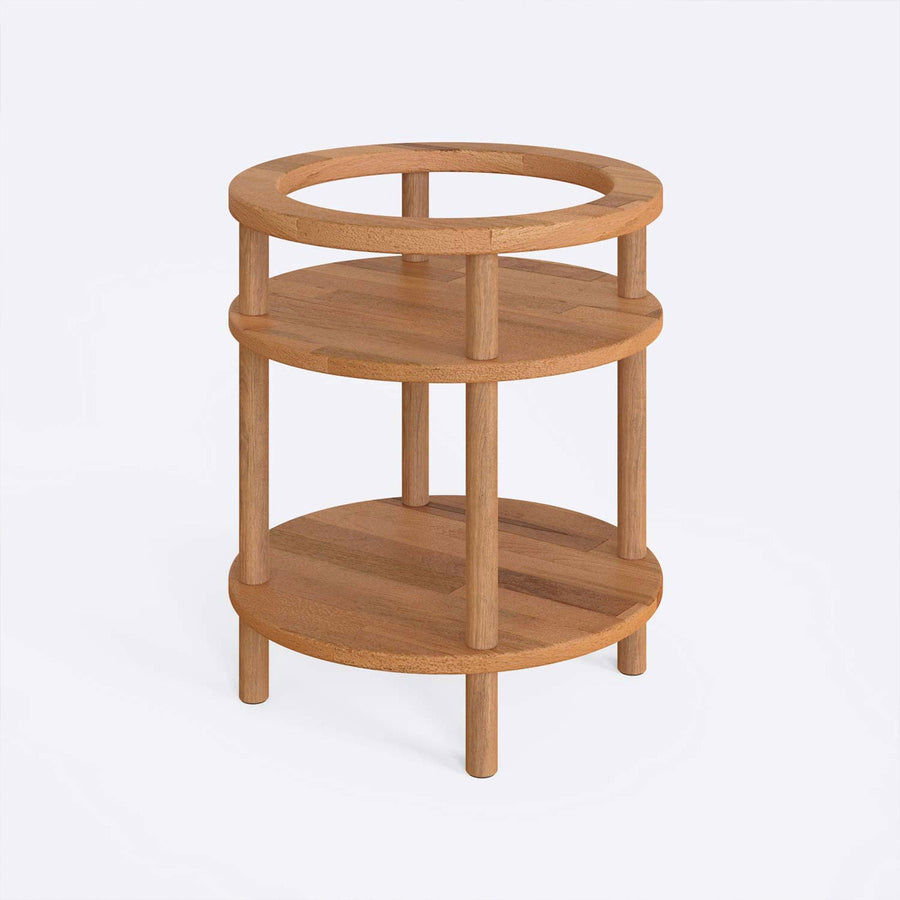Soho Round Beech Nightstand Demontha
