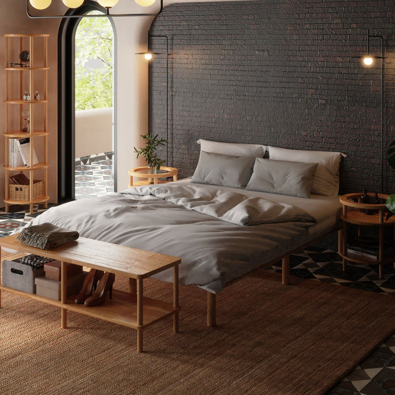 Soho Round Beech Nightstand