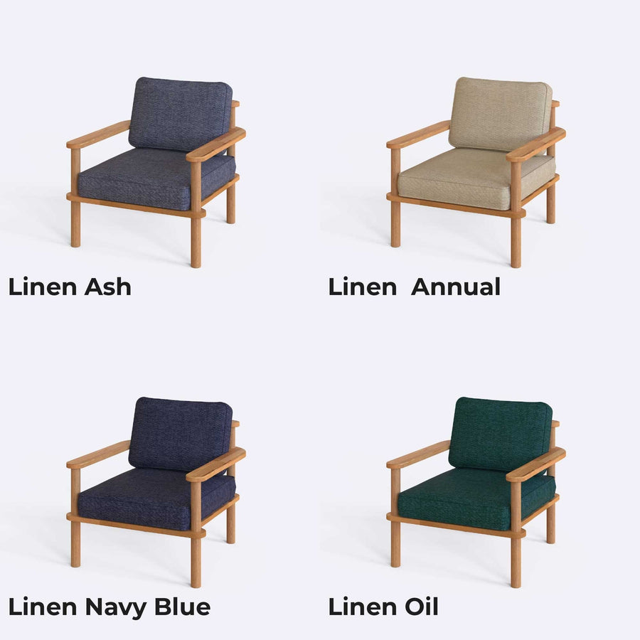 Brooklyn Solid Beech Wood Armchair | Modern Upholstered Accent Chair Demontha