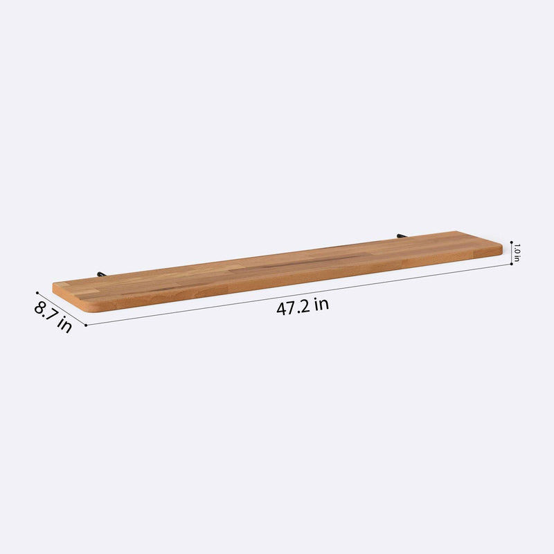 Polo Beech Wood Floating Shelf