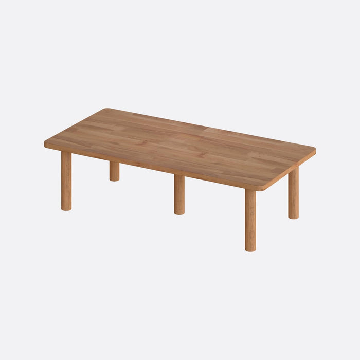 Soho Rectangle Coffee Table with a minimalist design, offering a timeless, natural wood finish perfect for modern living rooms