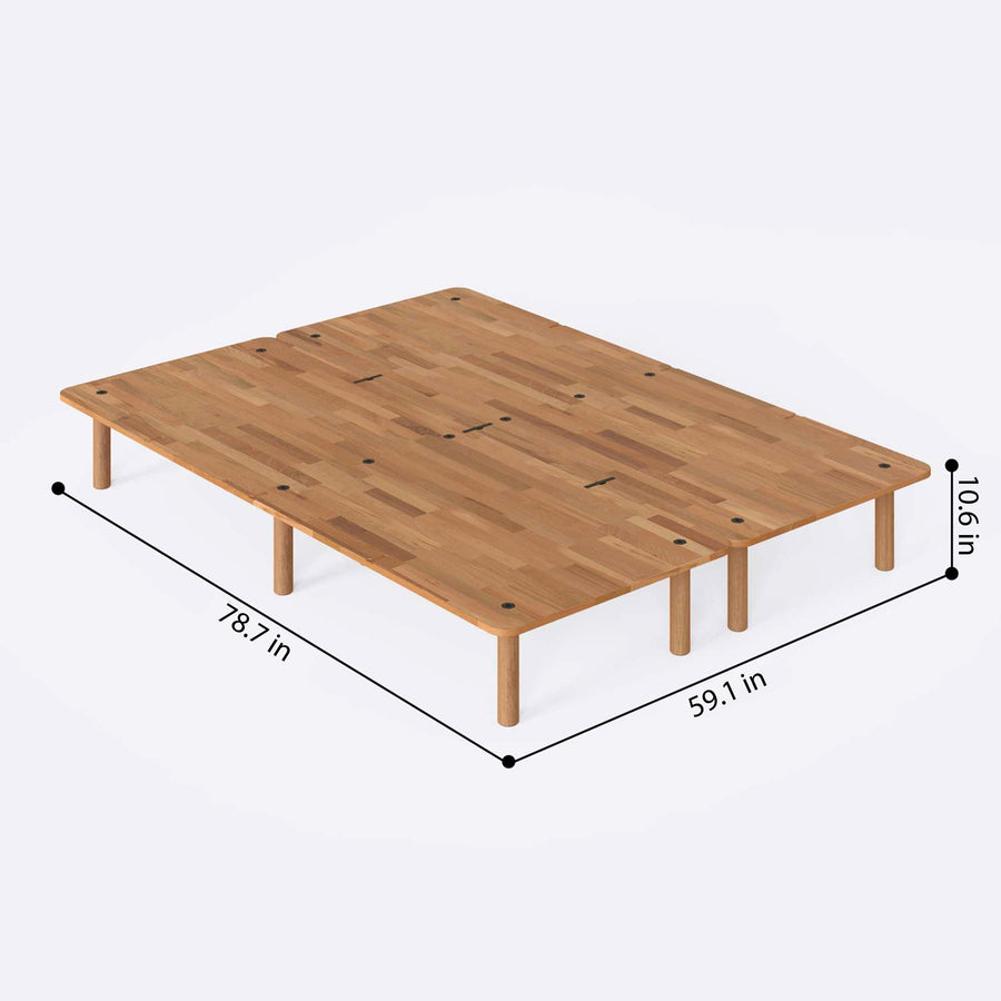 Soho Solid Beech Wood Bed Frame | Scandinavian Platform Bed Demontha
