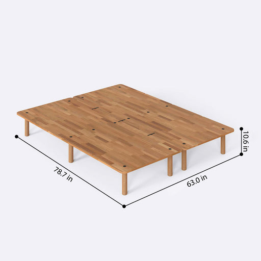 Soho Solid Beech Wood Bed Frame | Scandinavian Platform Bed Demontha