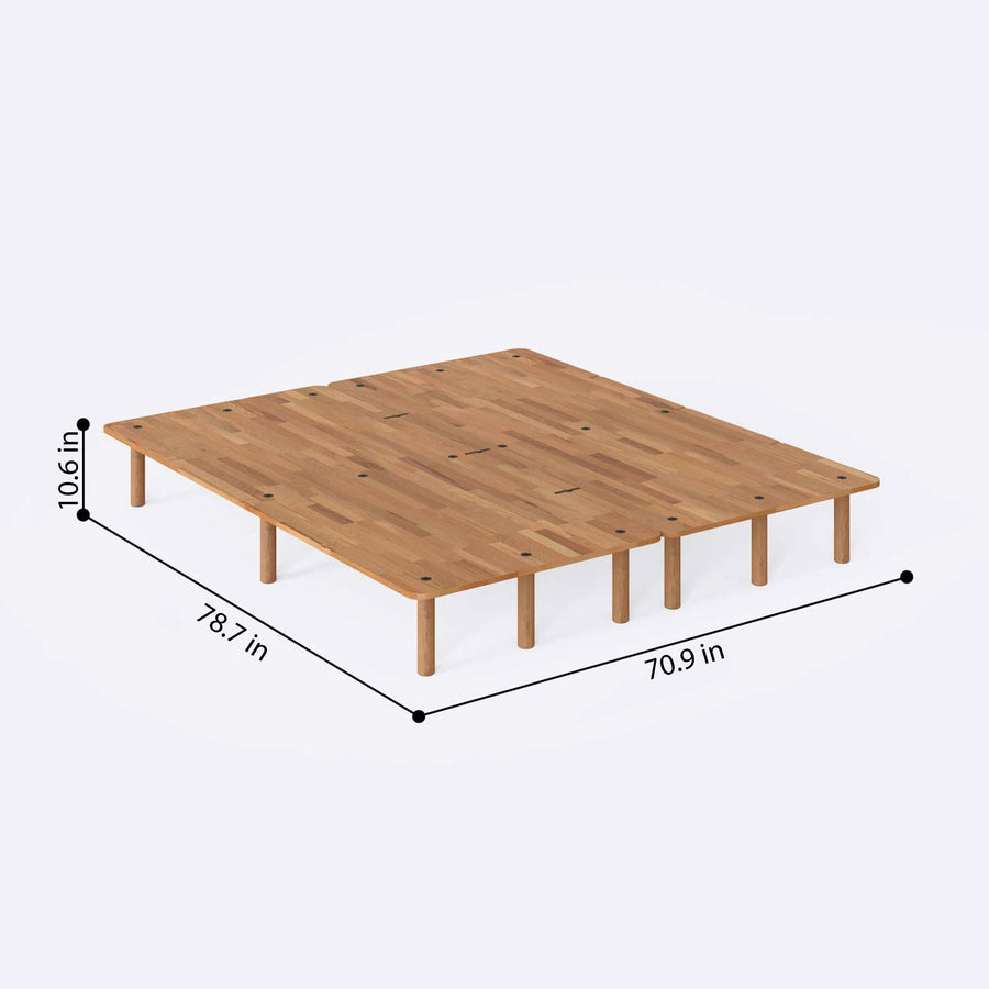 Soho Solid Beech Wood Bed Frame | Scandinavian Platform Bed Demontha
