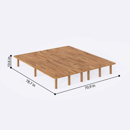 Soho Solid Beech Wood Bed Frame | Scandinavian Platform Bed Demontha