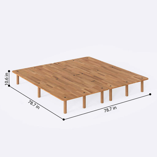 Soho Solid Beech Wood Bed Frame | Scandinavian Platform Bed Demontha